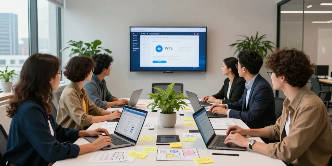 Team collaboration at the WPS Official Website workspace showcasing modern tech tools and productivity.