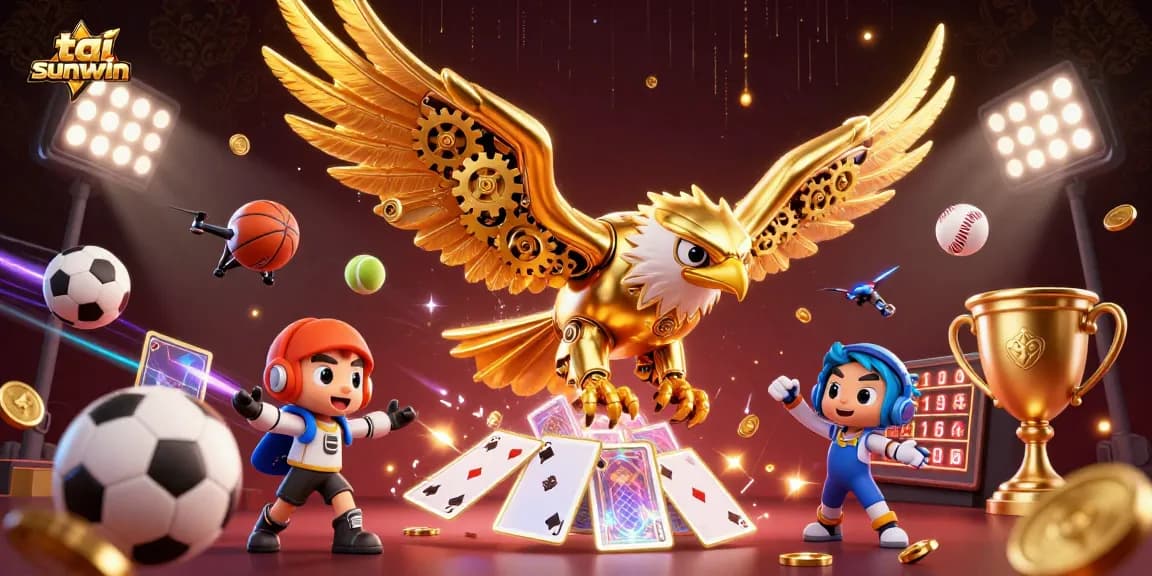 Experience thrilling game adventures with tai sunwin’s dynamic casino elements in this stunning 3D illustration.